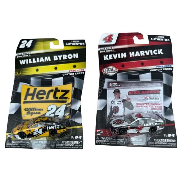 NASCAR Authentics 1:64 Set Byron 24 Hertz Harvick 4 Freaky Fast - Picture 2 of 4